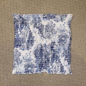 H&M Blue and White Smocked Tube Top — Size S